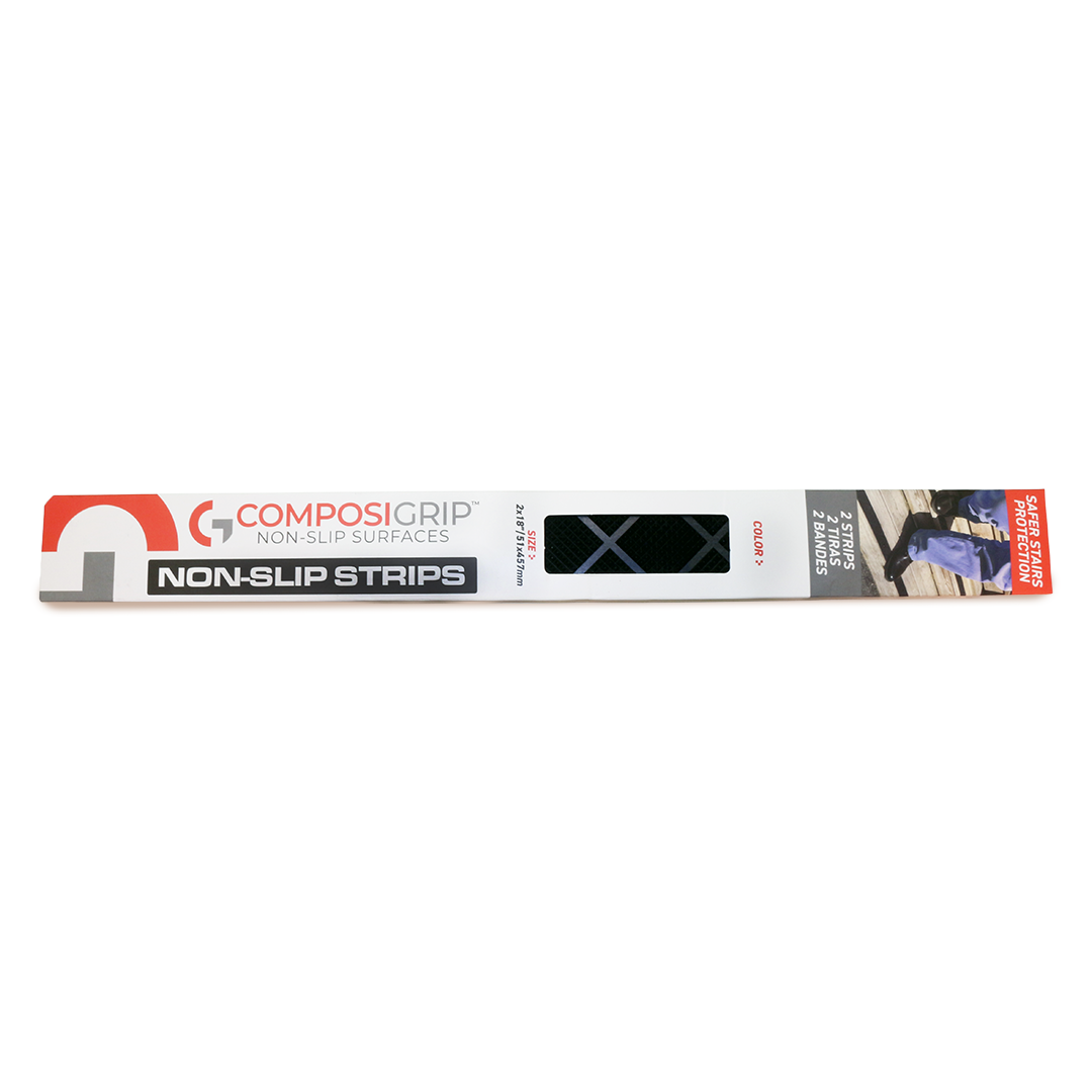 ComposiGrip Non Slip Stair Strips - Onyx Black