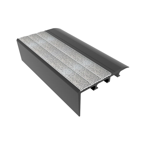 Anodized Grey Non-Slip Carpet Stair Nosing