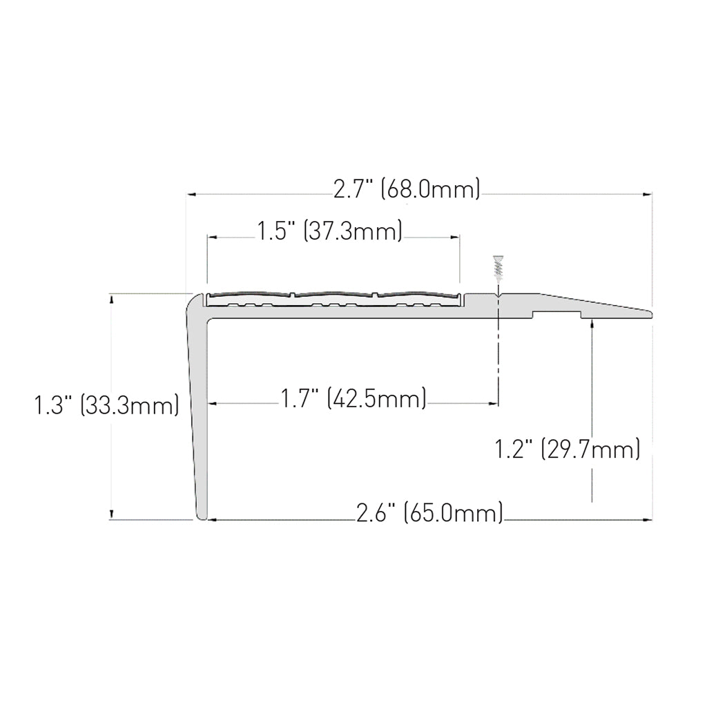 F4-N20 Non-Slip Flat Stair Nosing