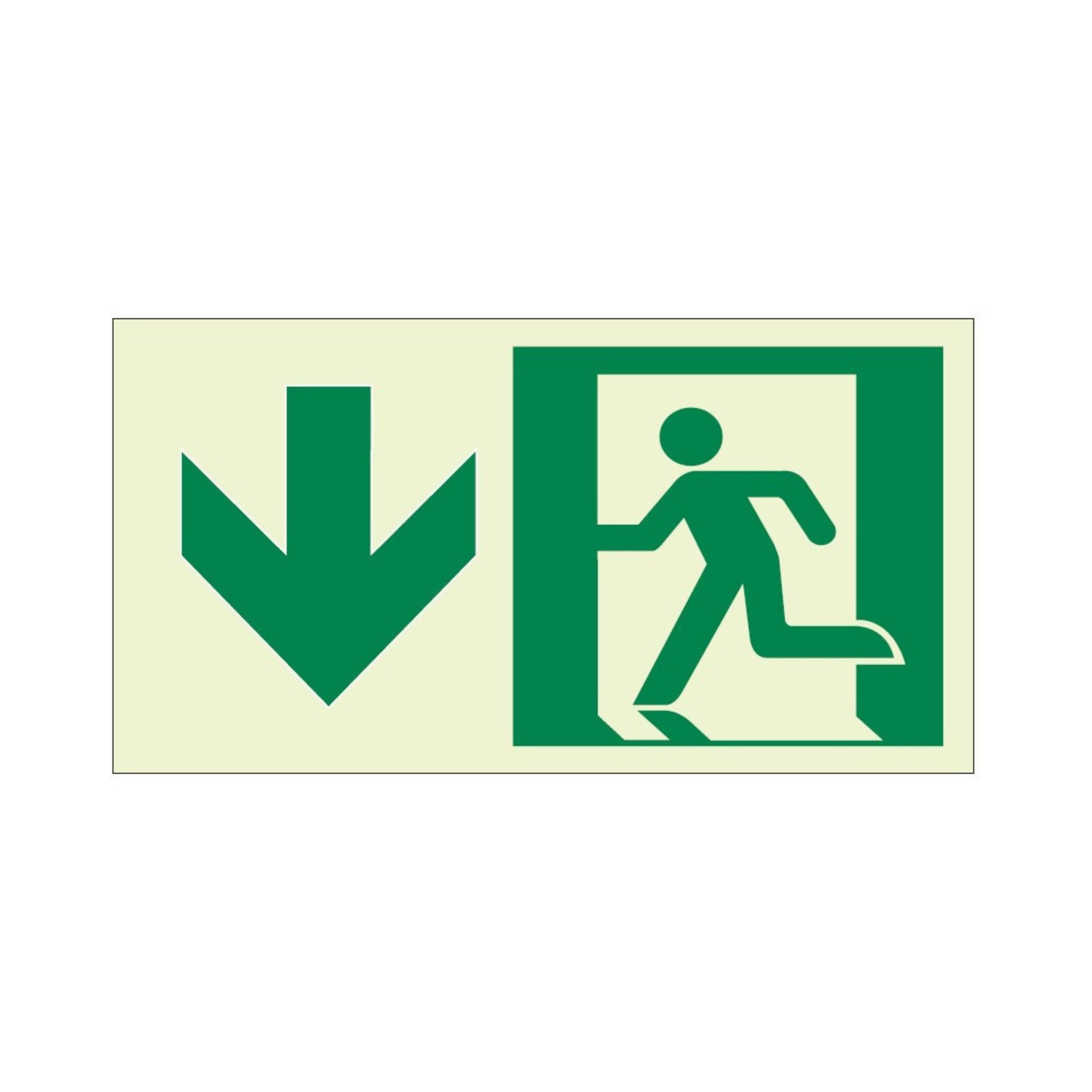 Ecoglo® Luminous Exit Path Marking Signs - Rigid Vinyl Series