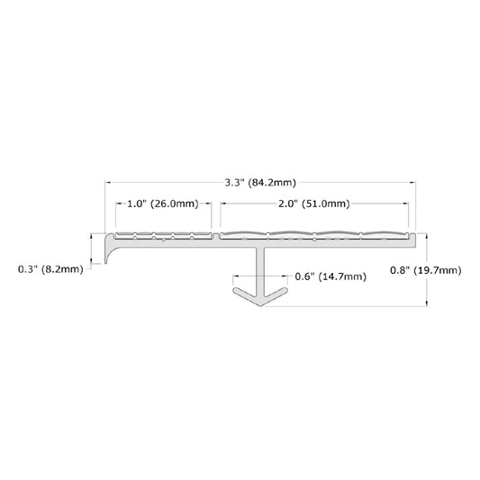 Ecoglo® S3070 Non-Slip Cast in Place Stair Nosing
