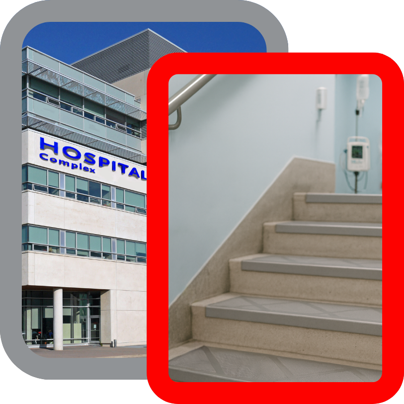 non-slip stair treads for hospitals