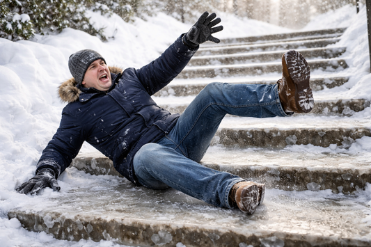How to make stair non-slip during winter