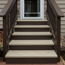 Beige ComposiGrip non-slip stair tread covers