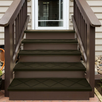 Black ComposiGrip™ Non Slip Stair Tread Covers - 48" Wide
