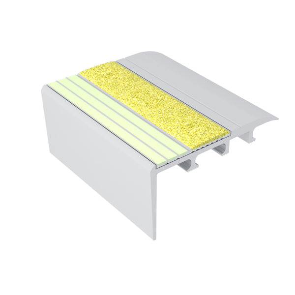 Ecoglo yellow photoluminescent stair nosing for schools and universities