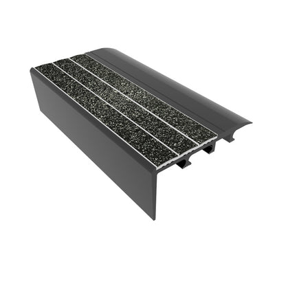 Anodized Black Non-Slip Carpet Stair Nosing