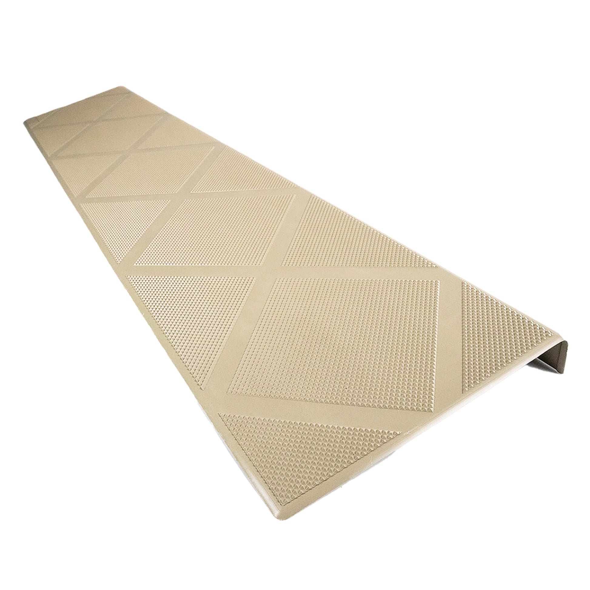 non-slip rubber tread stair mats Beige Non-Slip Stair Treads – Prevent Falls on Wood, Metal & Concrete Indoor & Outdoor Steps - ComposiGrip™ 48" Anti-Slip Step Covers