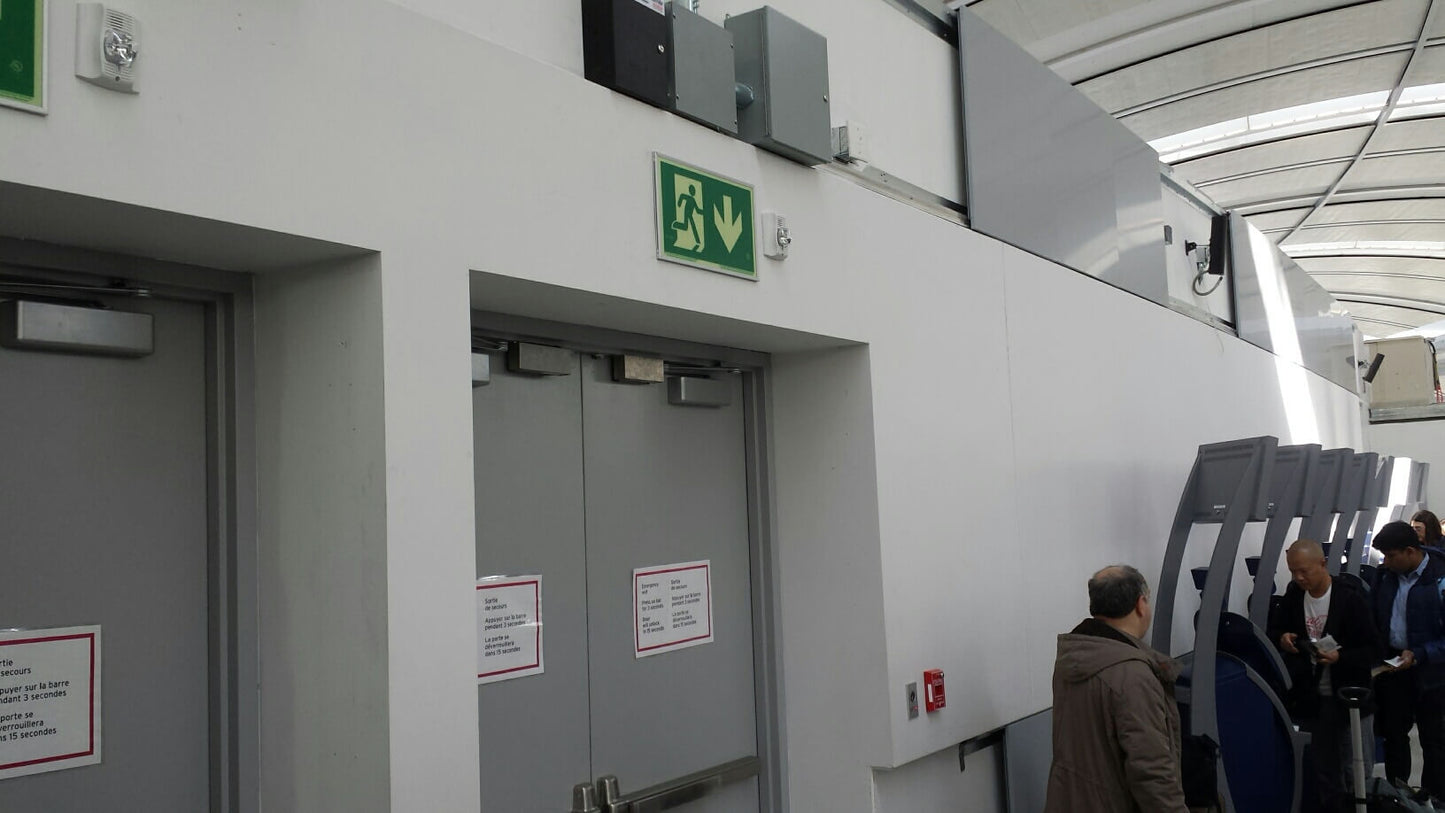 Ecoglo® Rigid Vinyl Series – Door-Mounted Path Marking Sign (Running Man with EXIT)