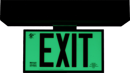 Ecoglo® EX Standard Luminescent Exit Signs - 50 Foot Rated Visibility with Red Letters