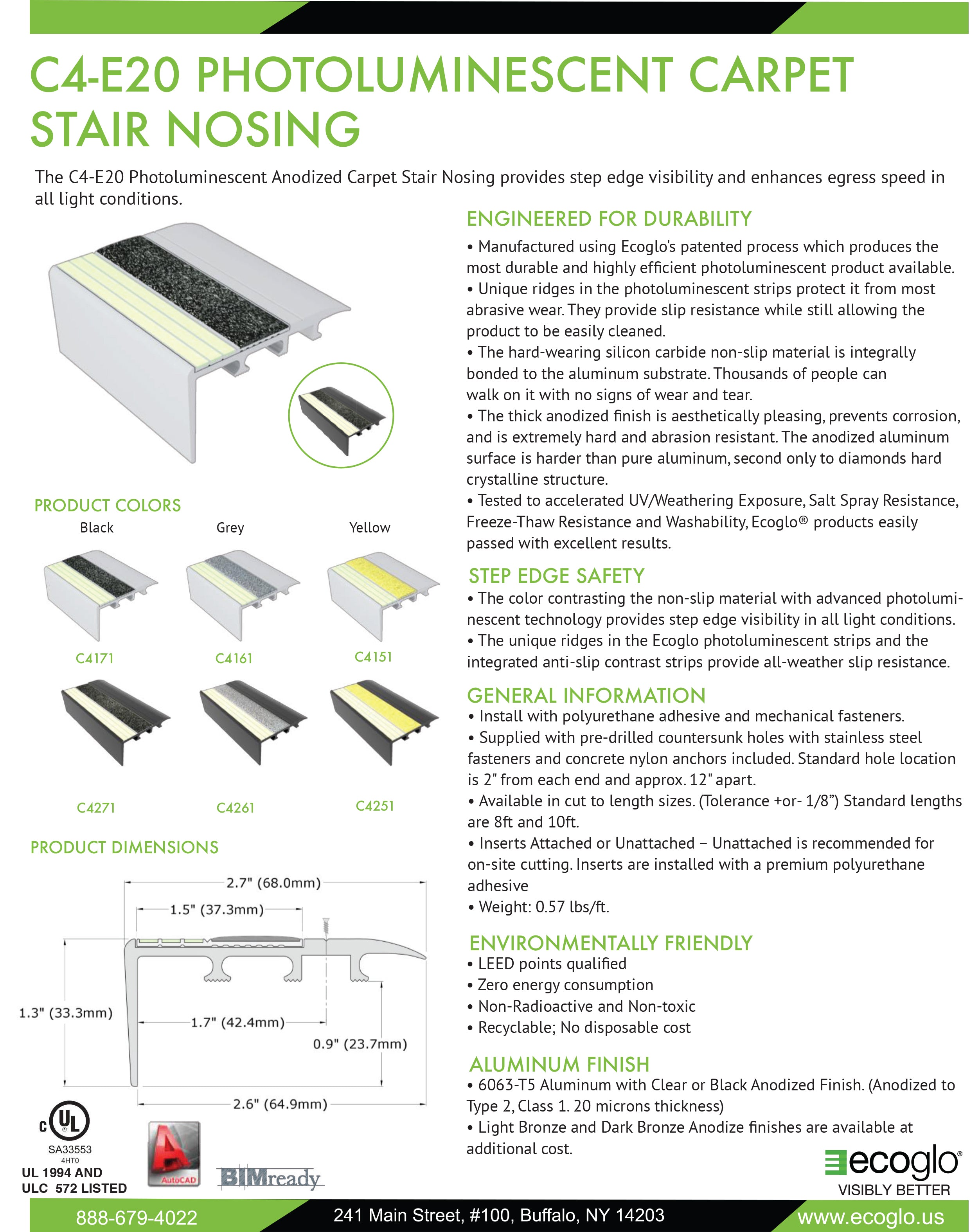 Ecoglo C4 E20 Product Data Sheet