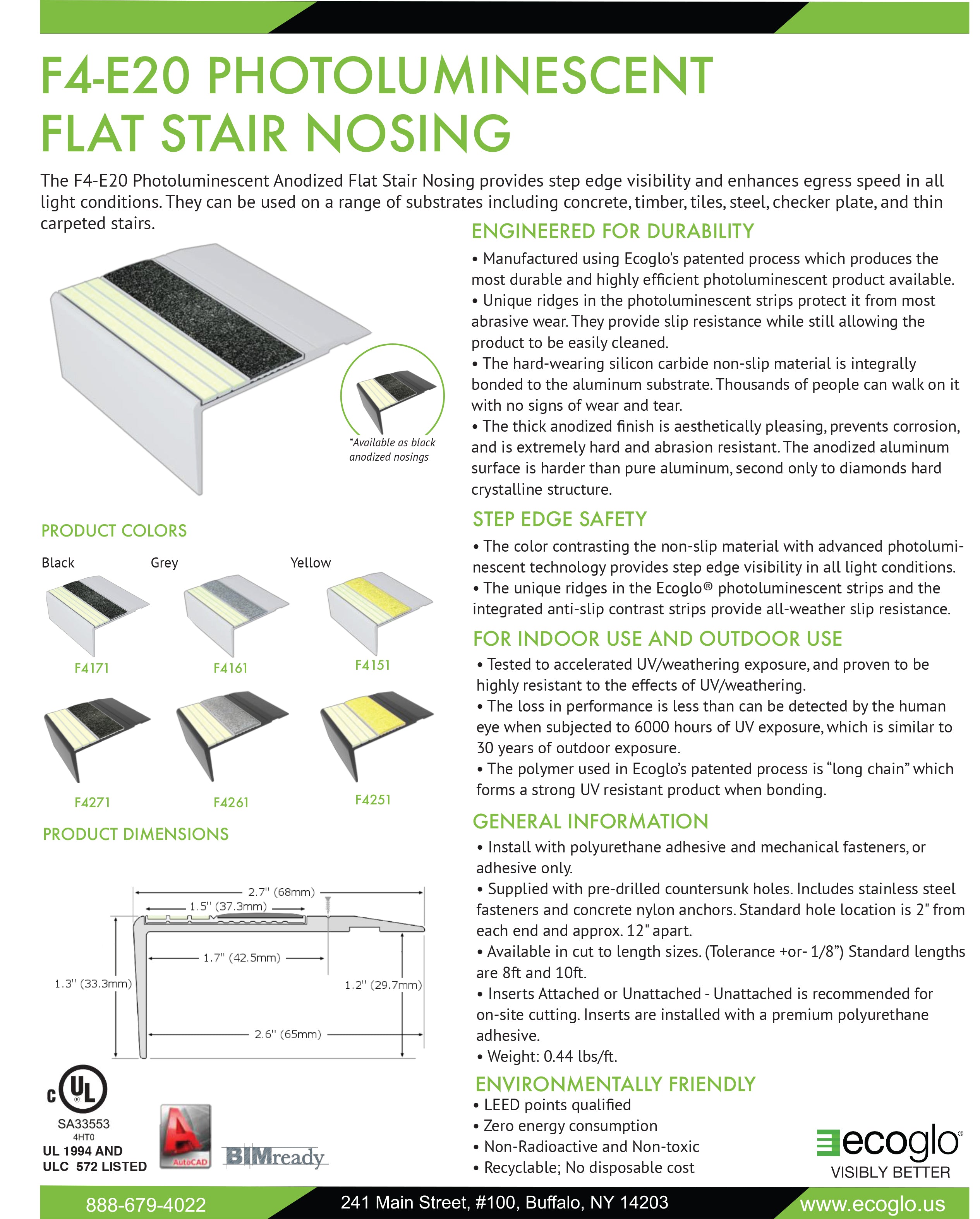 Ecoglo F4 E20 Data Sheet Product Data Sheet