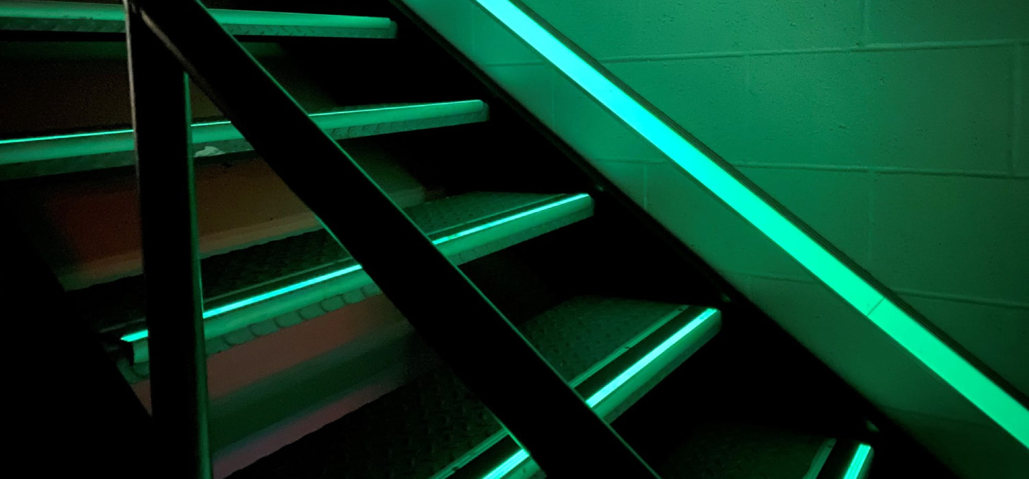 Glow in the dark steps