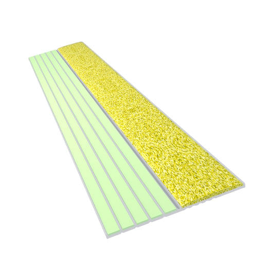 Ecoglo® E4051 Photoluminescent Contrast Strips with Yellow Insert, 2" Wide