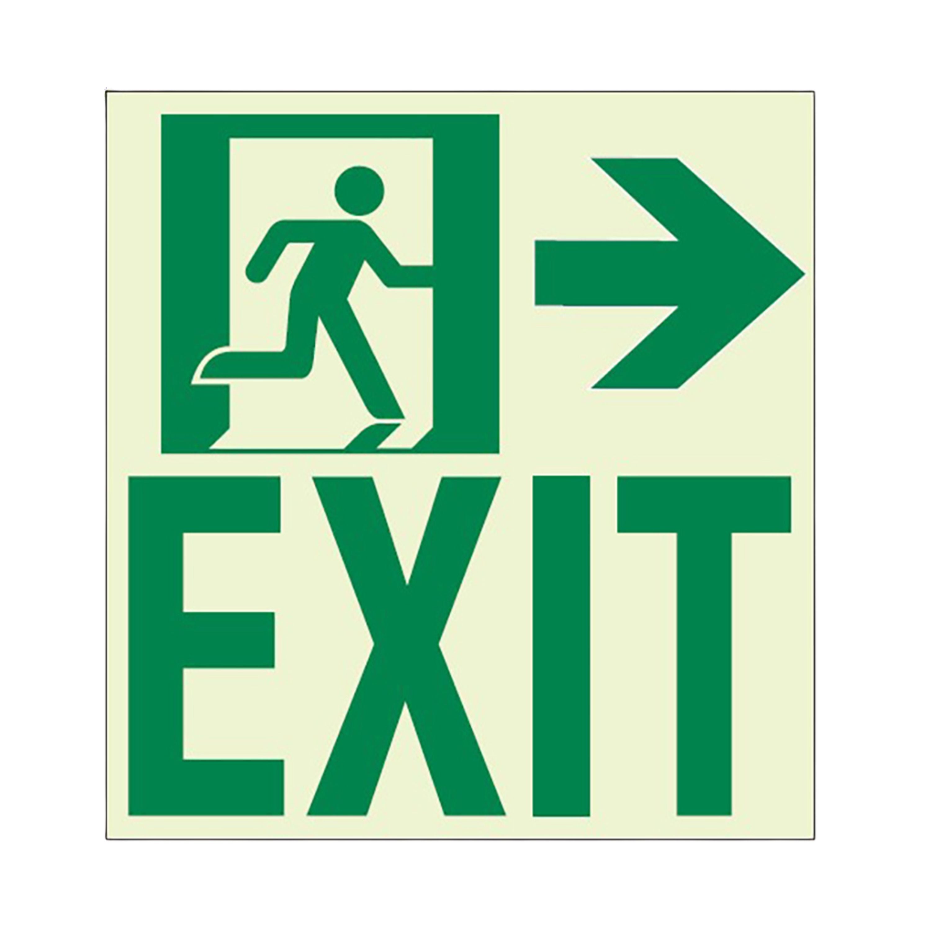 EXIT Running Man with Right Arrow Wall Mounted Sign | Ecoglo® EXIT ...