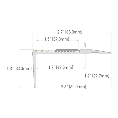 F4-E20 Luminescent flat Stair Nosing