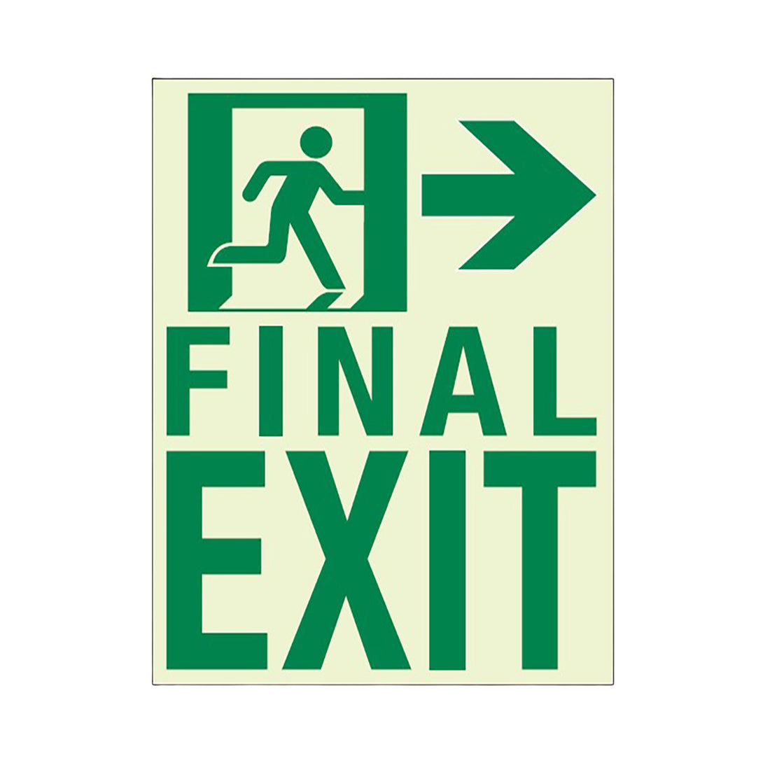 FINAL EXIT Running Man with LEFT Arrow Wall Mounted Sign | Ecoglo ...