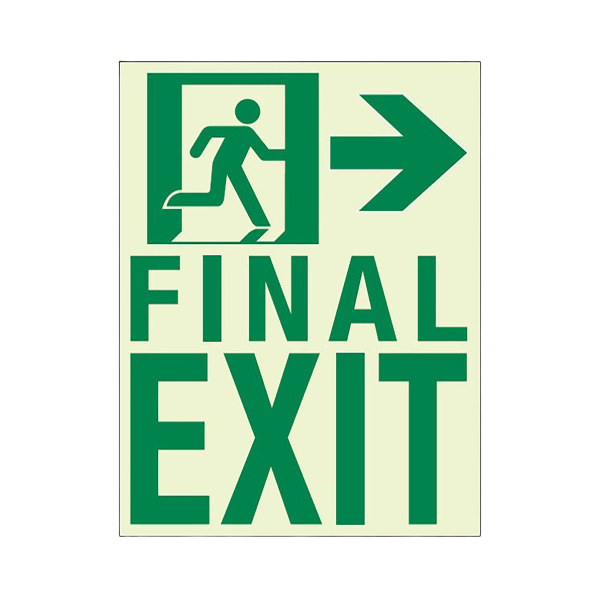 FINAL EXIT Running Man with LEFT Arrow Wall Mounted Sign | Ecoglo ...