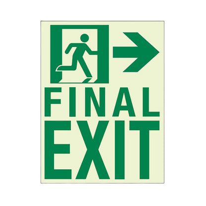 Final Exit signage to RIGHT RAF2128