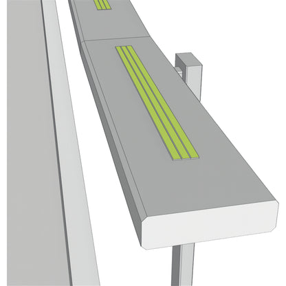 Ecoglo G3001 guidance strip installed on a handrail