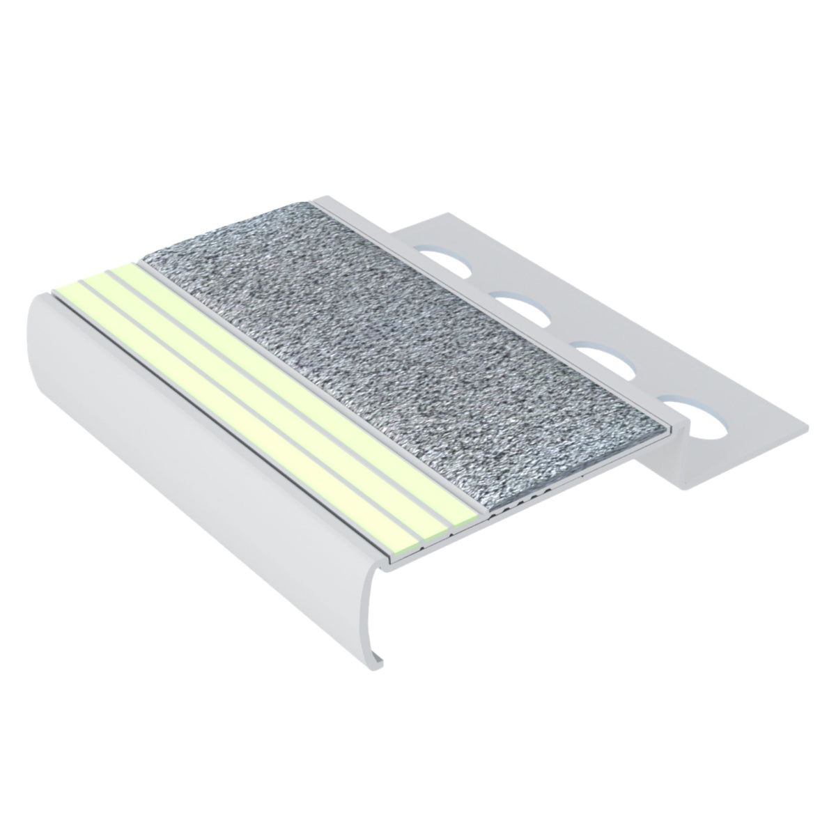 M4161.10 Gray Photoluminescent Tile Nosing | Ecoglo® M4.10-E30 Series