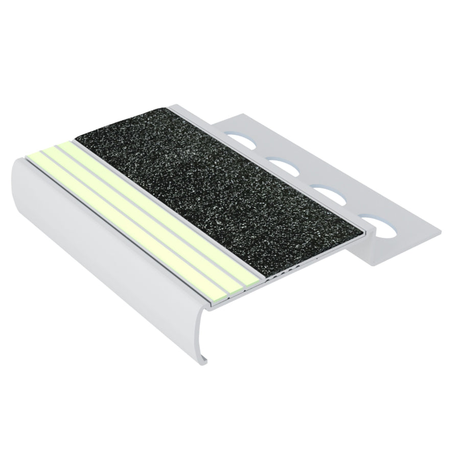 Ecoglo M4171.10 black photoluminescent tile stair nosing