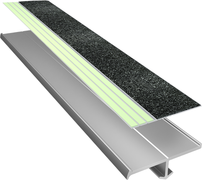 Ecoglo® S4071 Black Luminescent Cast In Place Stair Nosing | S4-E30