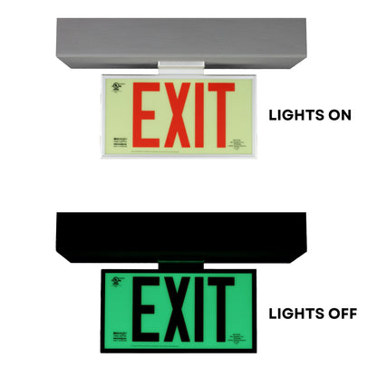 lights on off exit signs