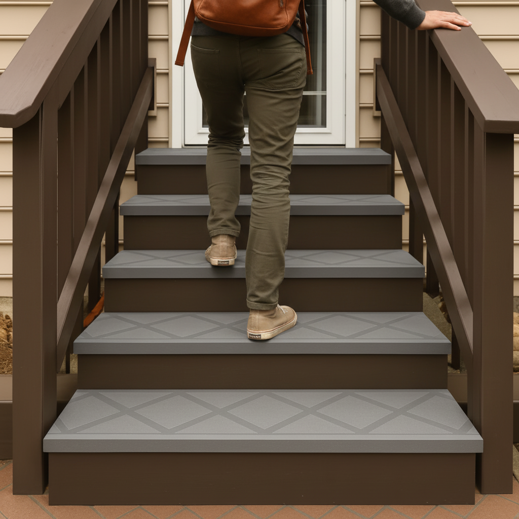 non slip stair treads grey