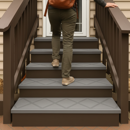 non slip stair treads grey